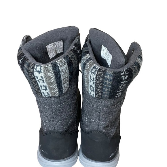 Eddie Bauer Waterproof Laurel Lace Boots Size 9 Dark Smoke Black Grey Snow Moon - Picture 5 of 9